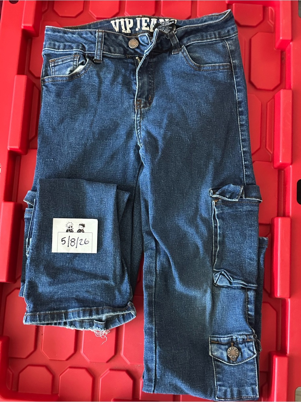 VIP Kids Dark Indigo Cargo Denim Pants